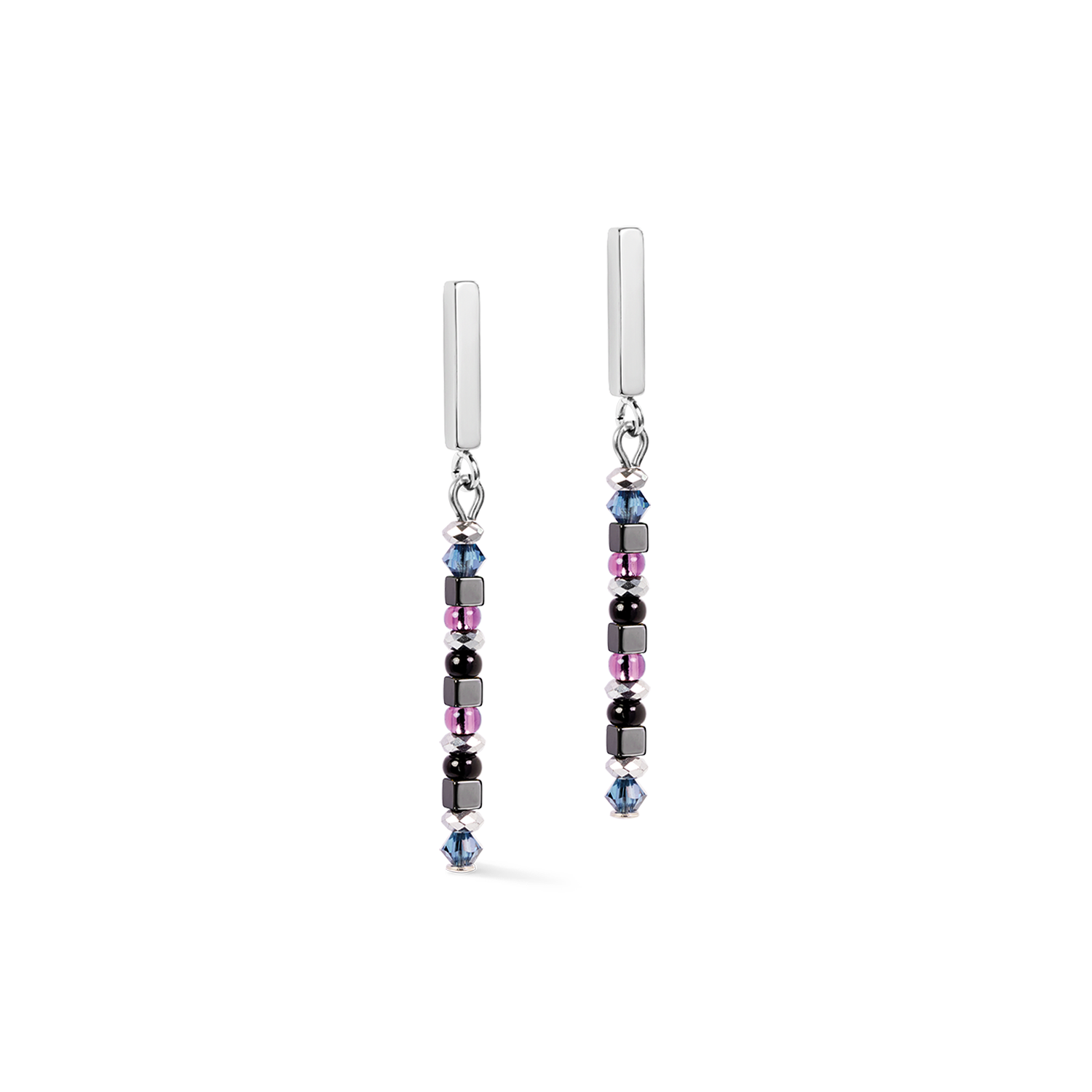 Earrings Fusion Offset Graphic grey-black