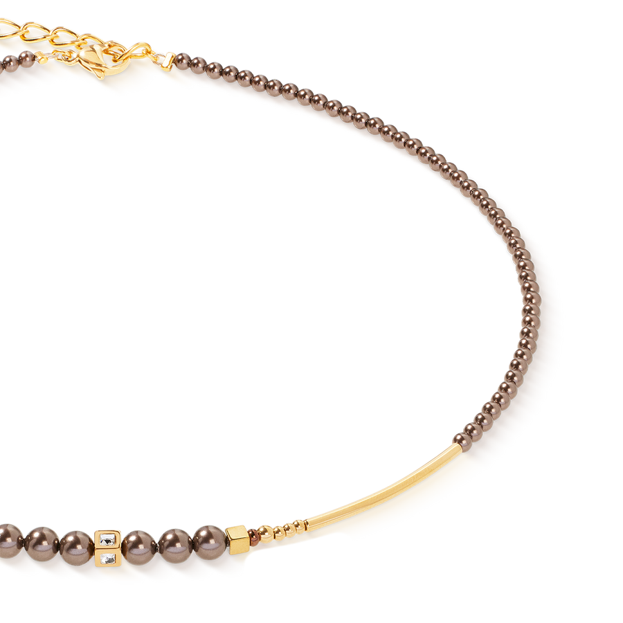 Necklace Shimmering Princess Pearls gold-brown