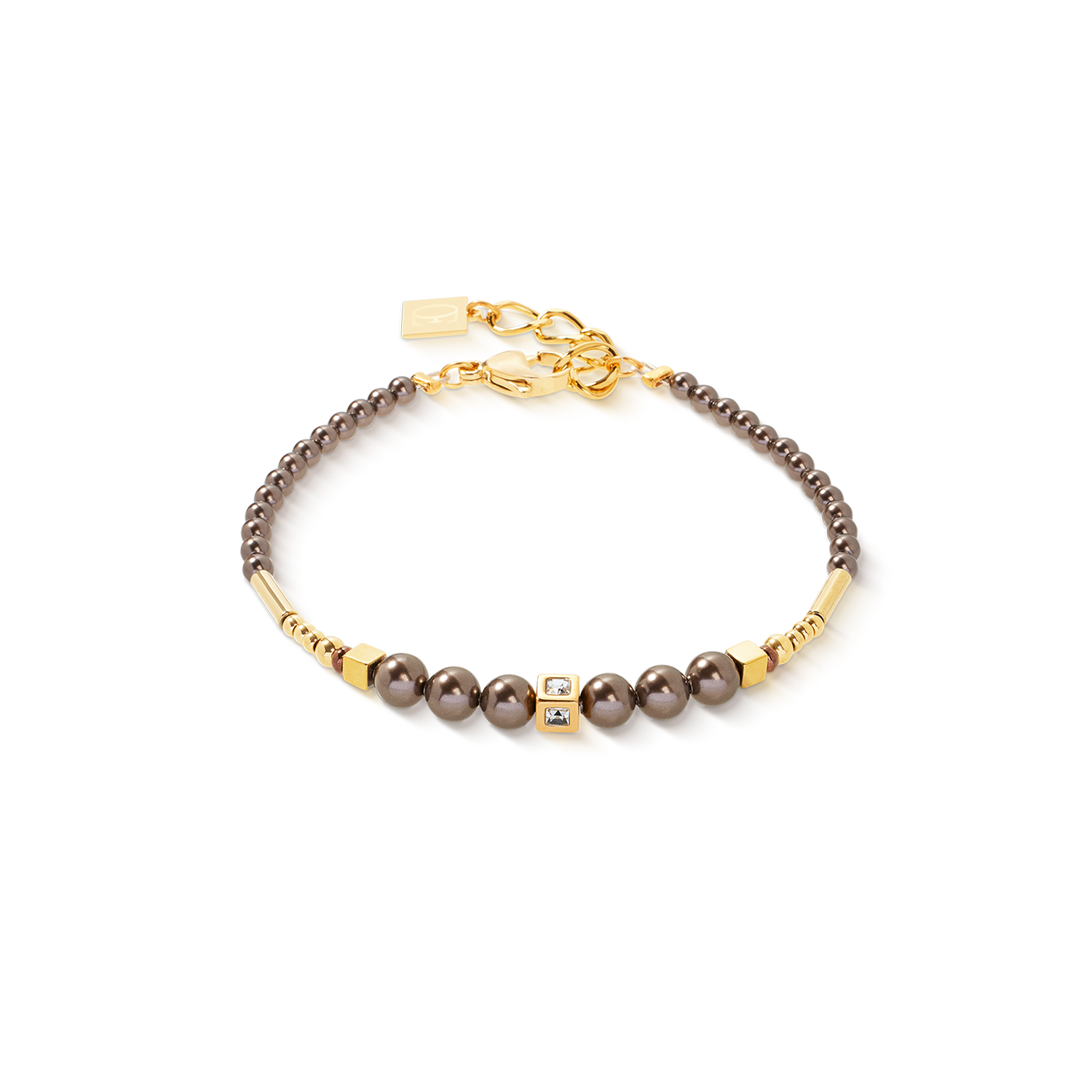 Bracelet Shimmering Princess Pearls gold-brown