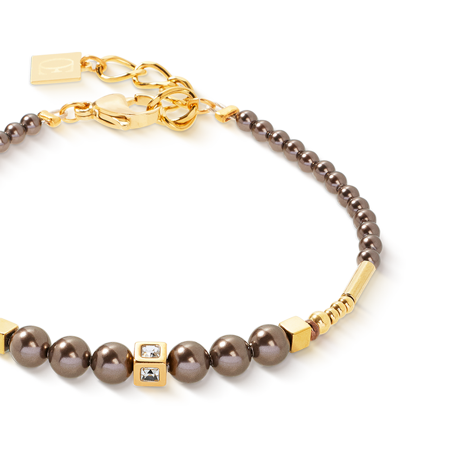 Bracelet Shimmering Princess Pearls gold-brown