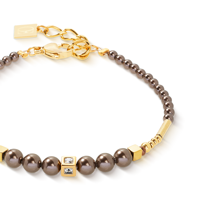 Bracelet Shimmering Princess Pearls gold-brown