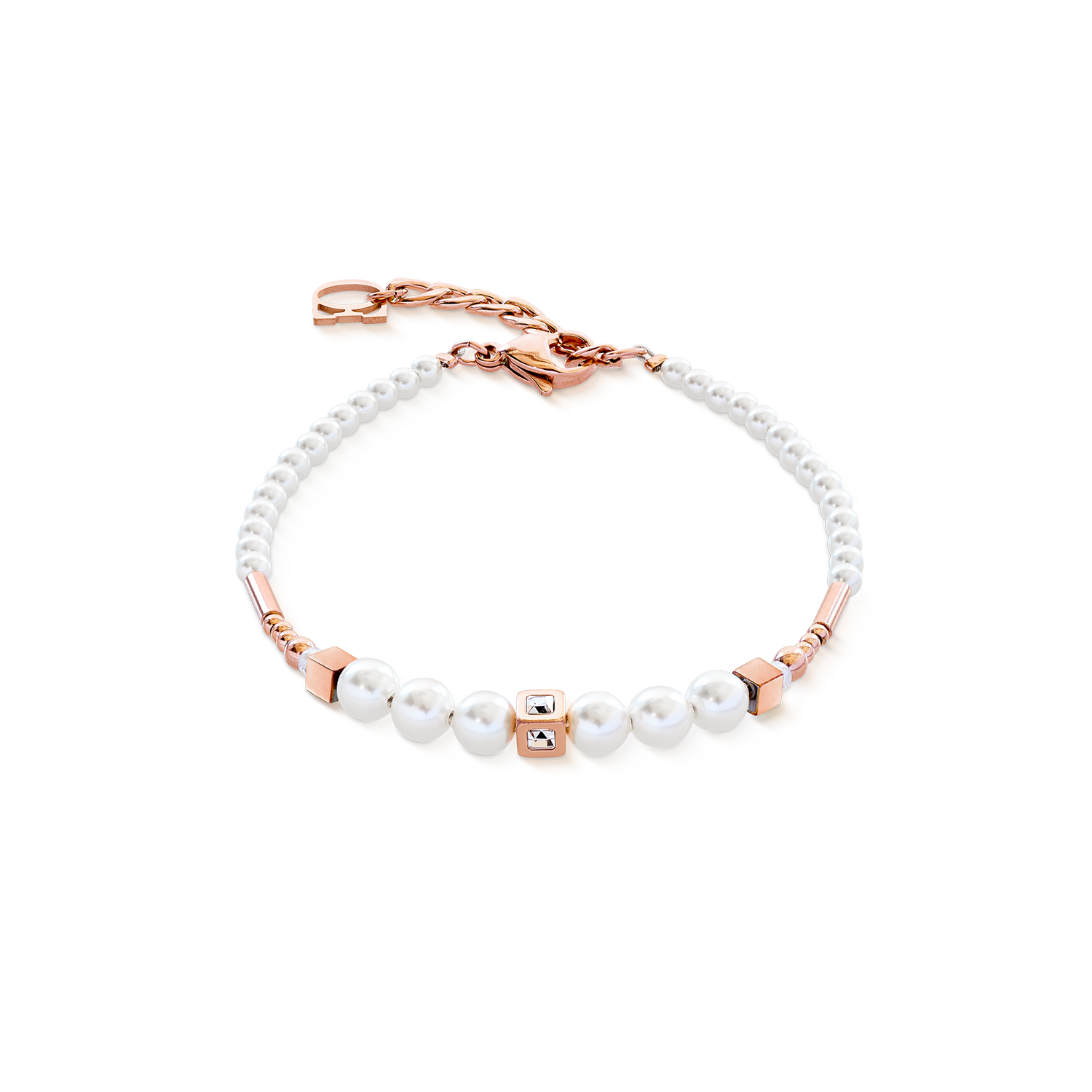 Bracelet Shimmering Princess Pearls rose gold-white
