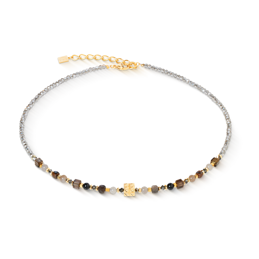 Necklace Shape Mix Spikes Smoky Glow