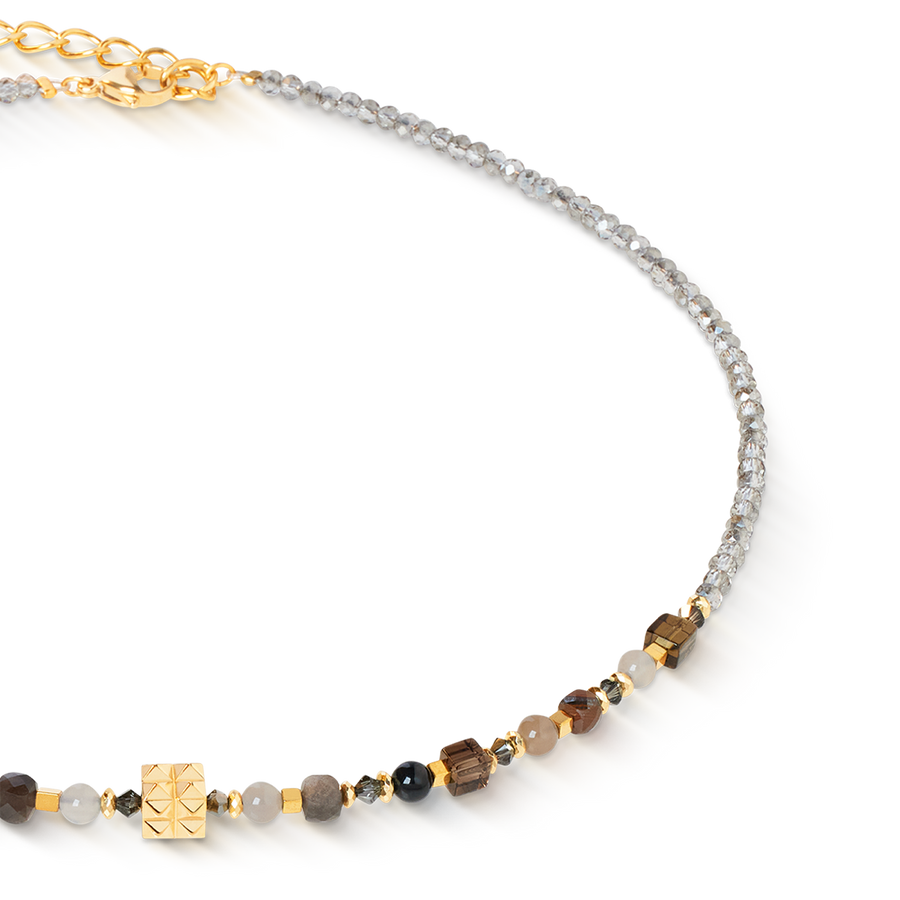 Necklace Shape Mix Spikes Smoky Glow