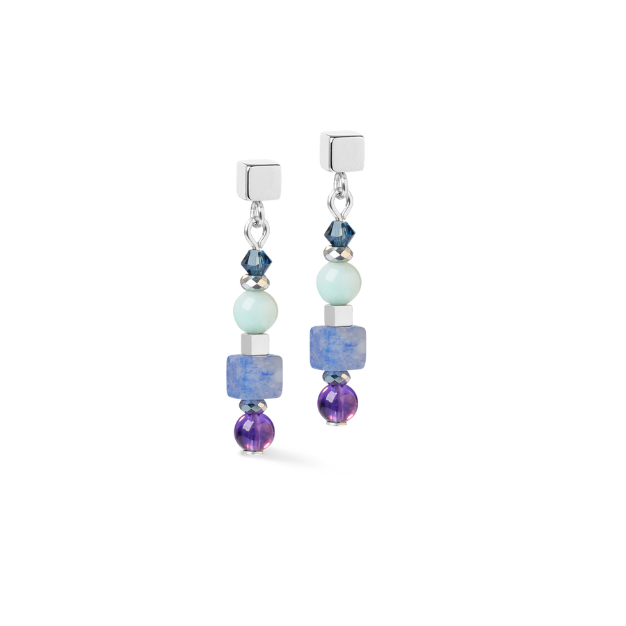 Earrings Shape Mix Spikes Blue Moon