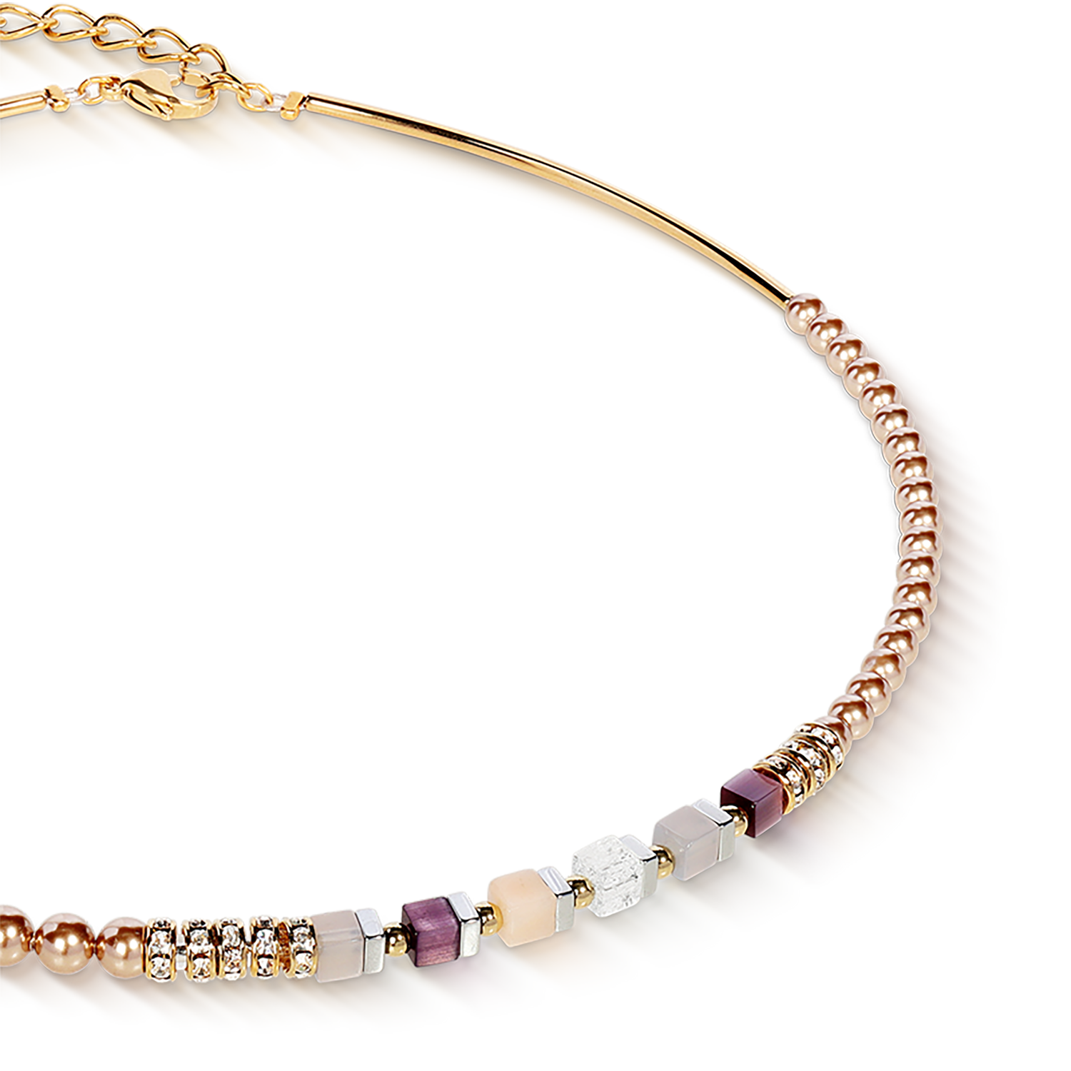 Precious Fusion Offset necklace champagne-blush