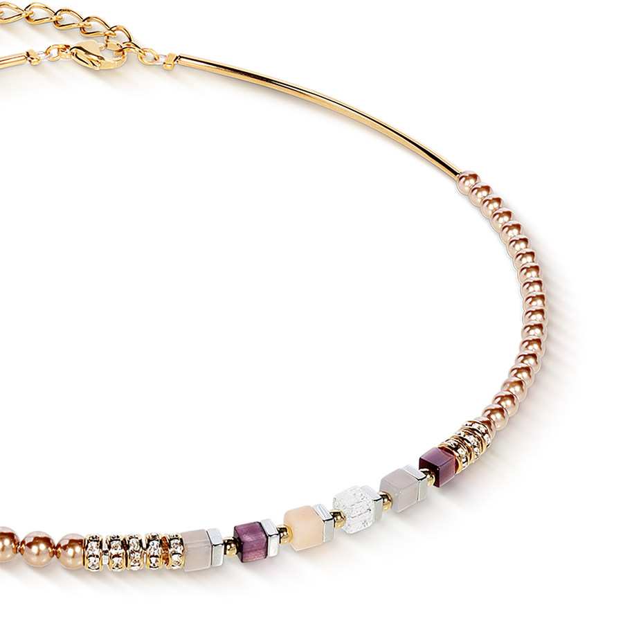 Precious Fusion Offset necklace champagne-blush