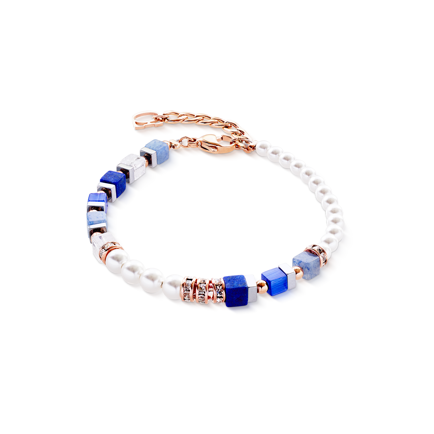 Precious Fusion Offset bracelet rose gold-blue