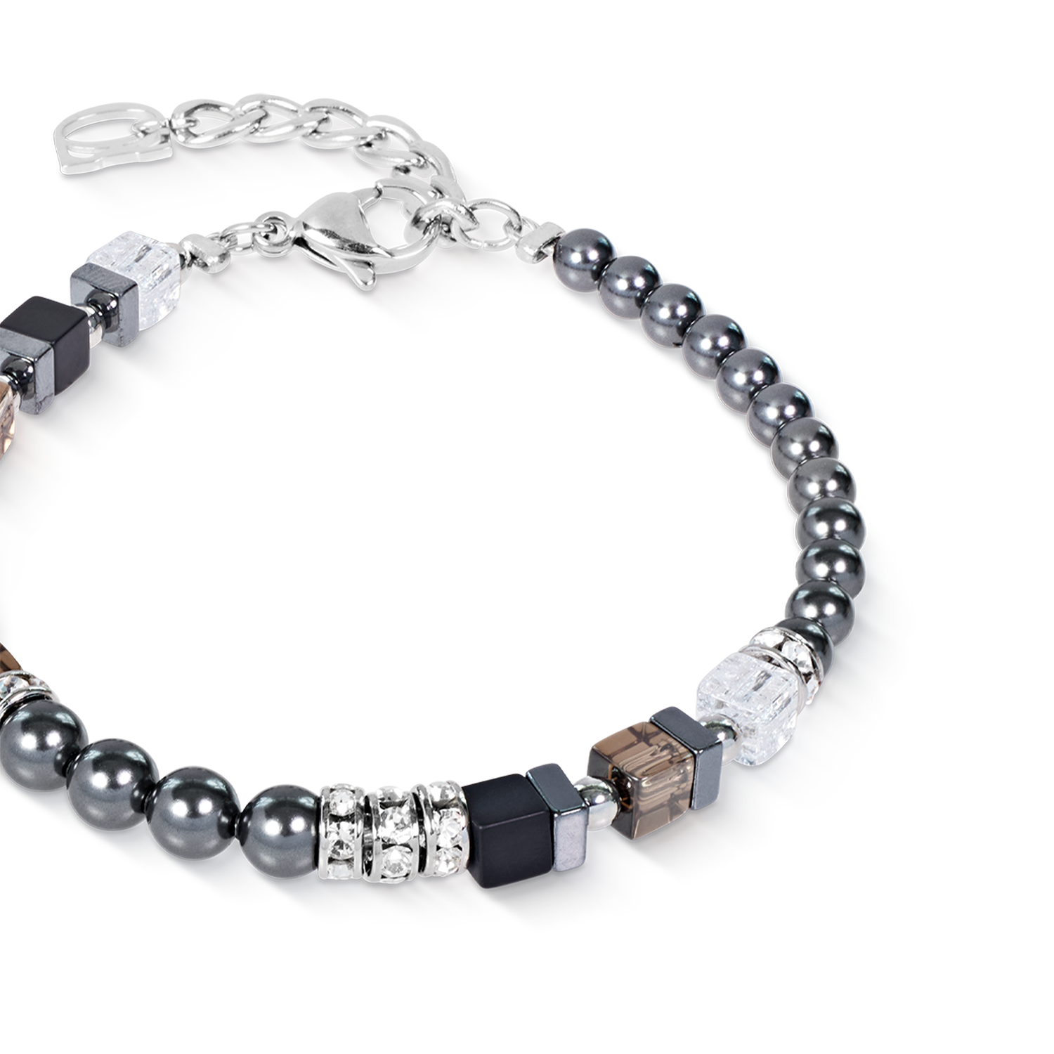 Bracelet Precious Fusion Offset grey-silver
