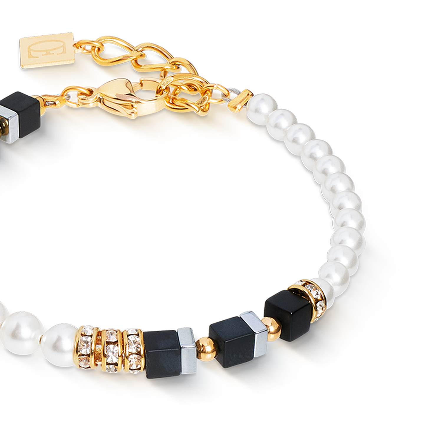 Precious Fusion Offset bracelet black-pearl