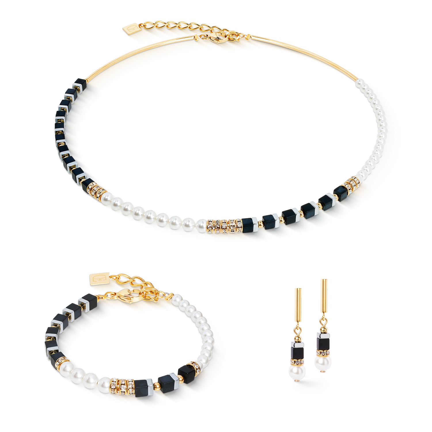 Precious Fusion Offset bracelet black-pearl
