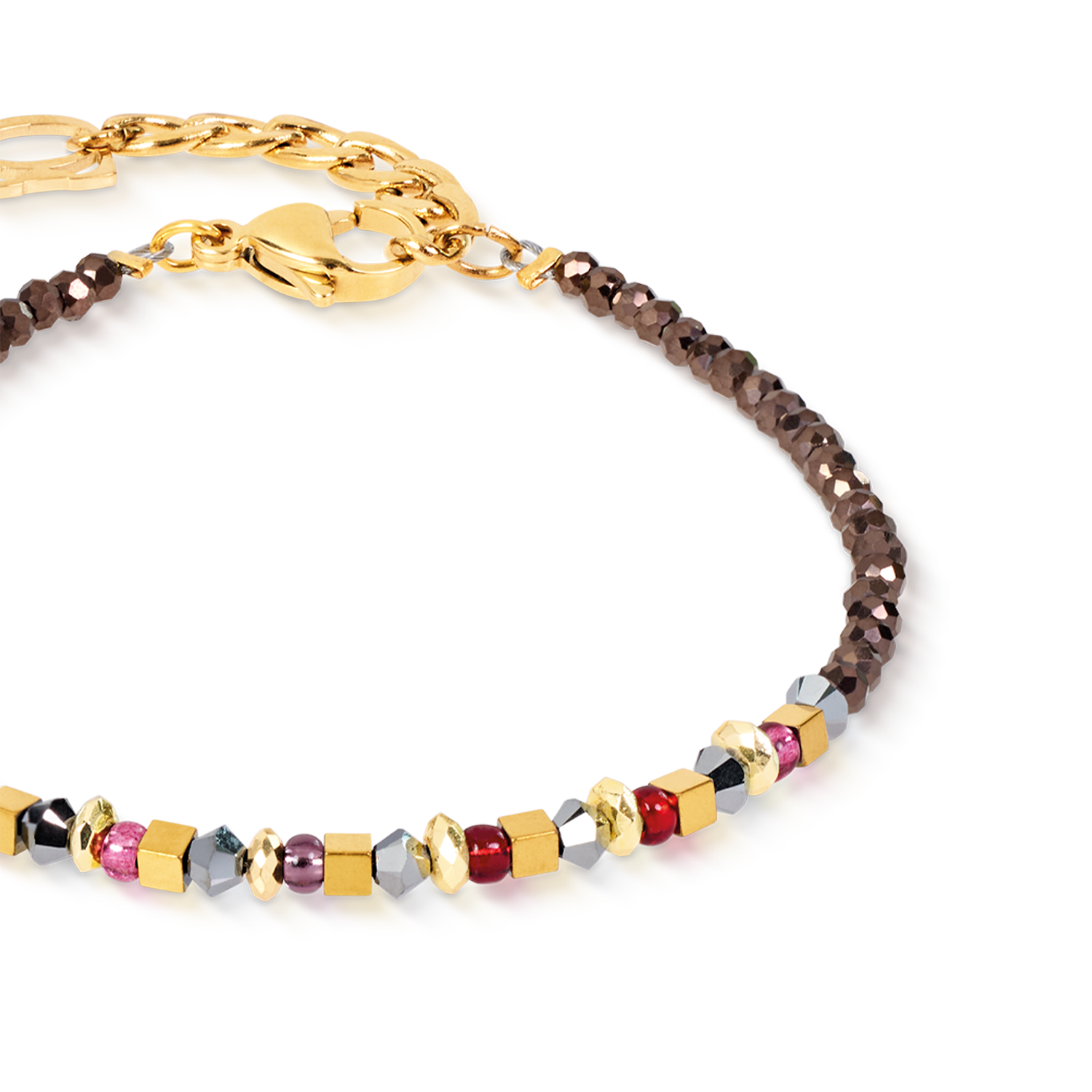 Bracelet Golden Whisper brown-red