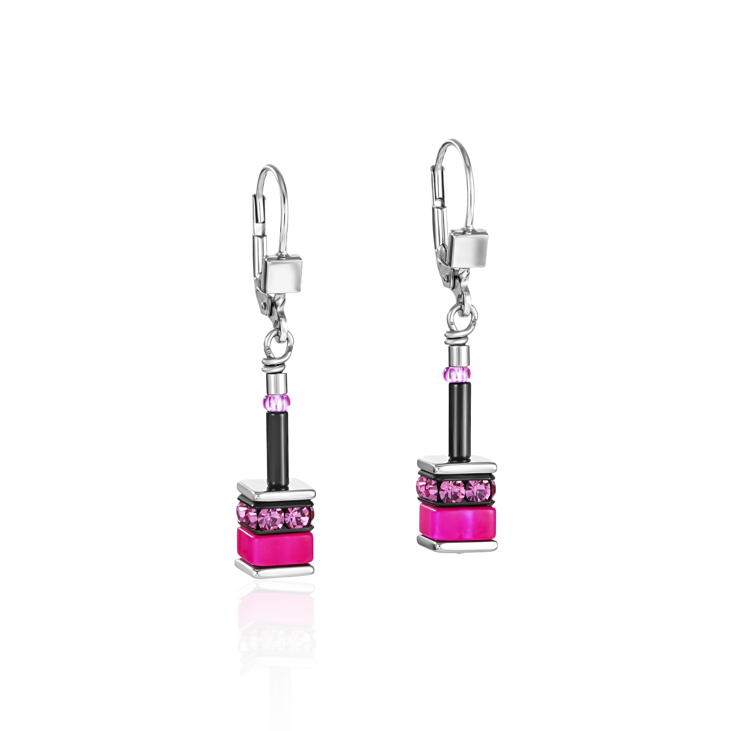 GeoCUBE® Earrings classic polaris & rhinestone