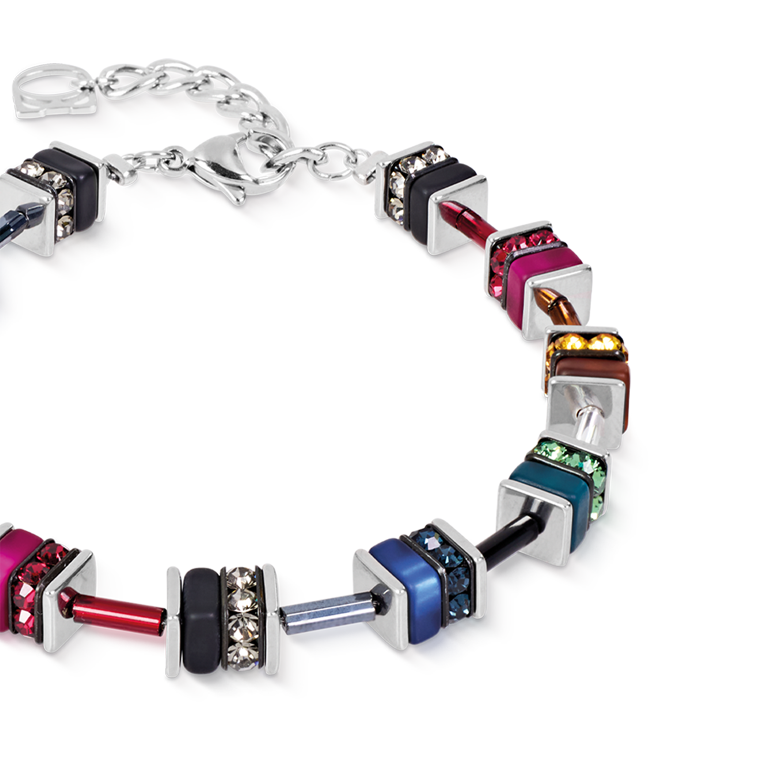 GeoCUBE® Bracelet classic Polaris & Rhinestone multicolour Winter