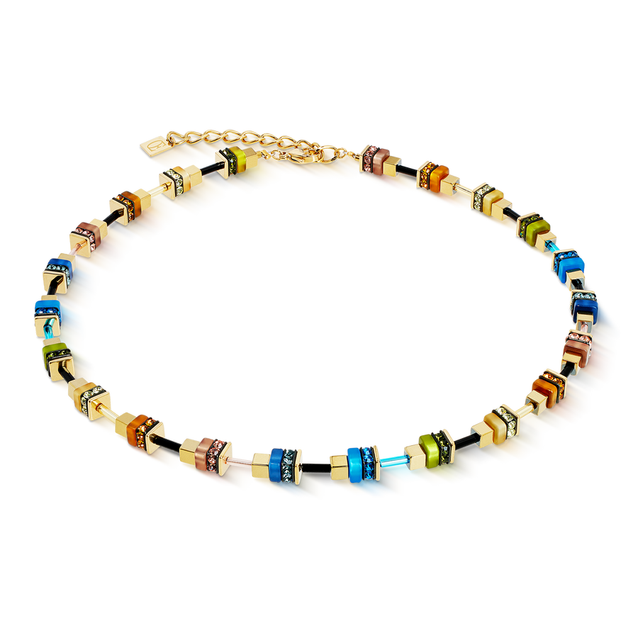 Necklace Autumn Glow Cube multicolour