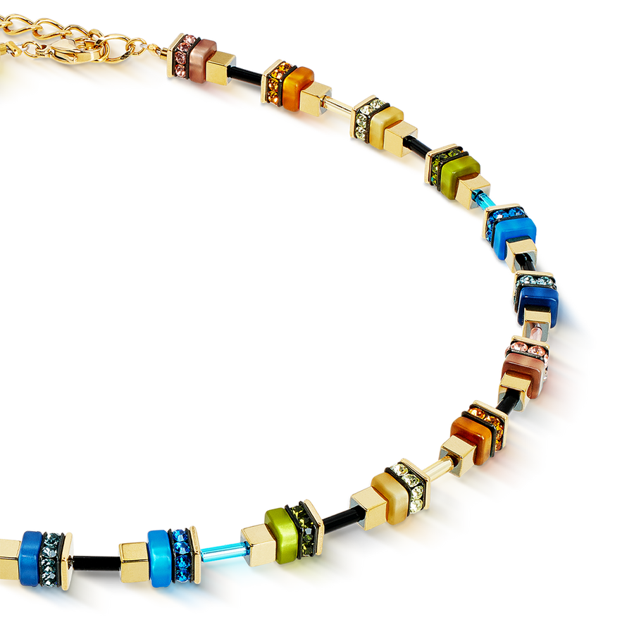 Necklace Autumn Glow Cube multicolour
