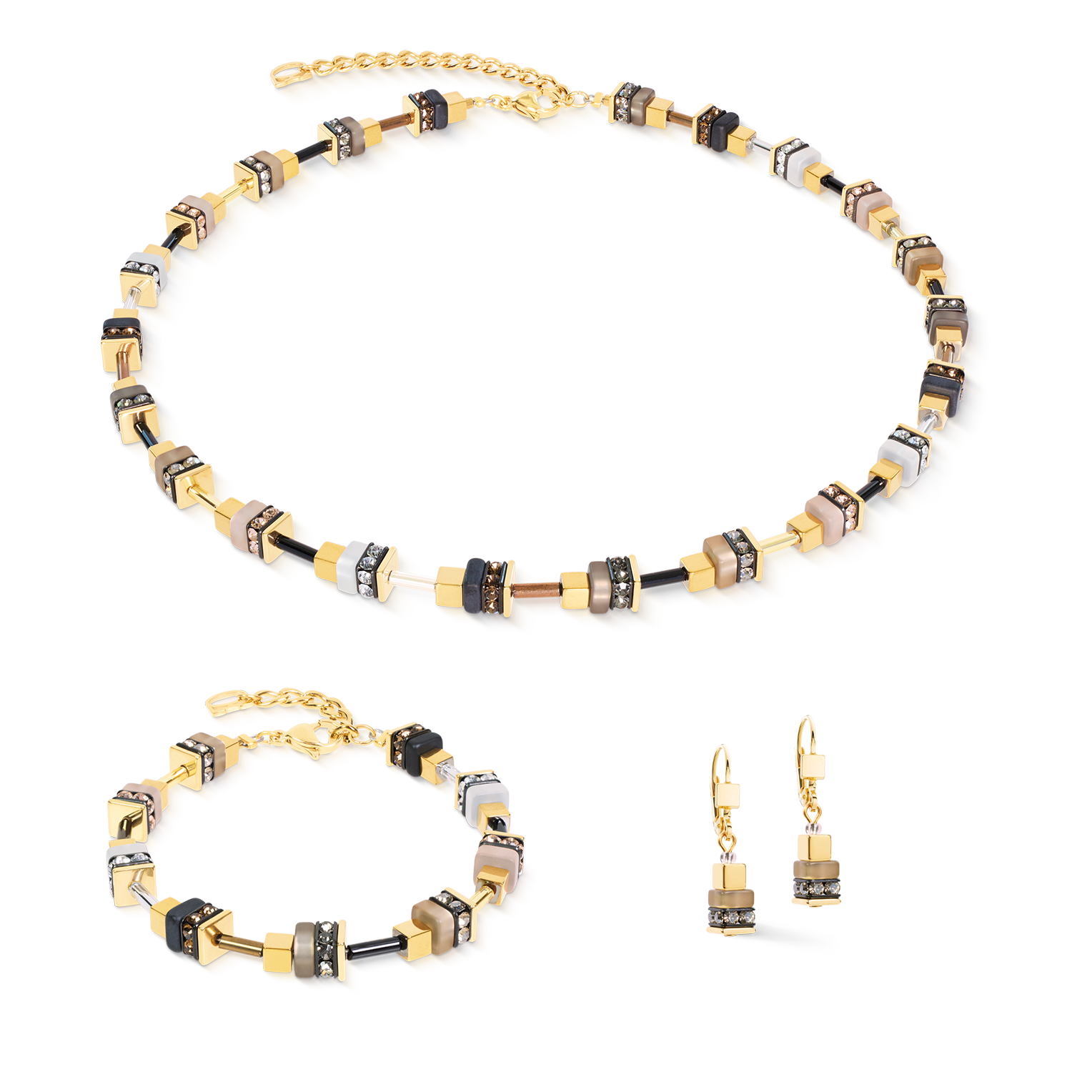 Bracelet Urban Nature Cube beige-gold