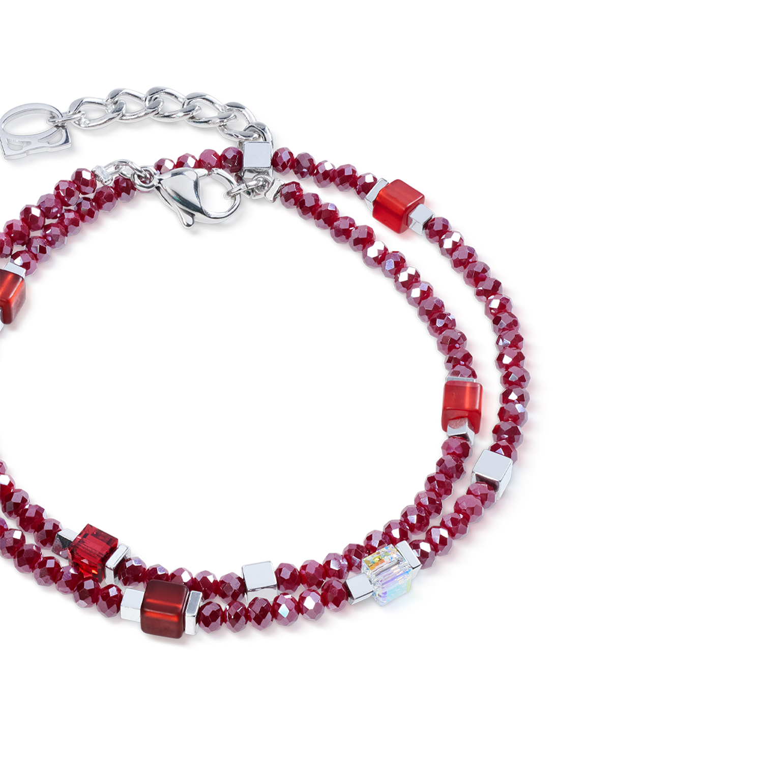 Joyful Colours Flex Bracelet silver-red