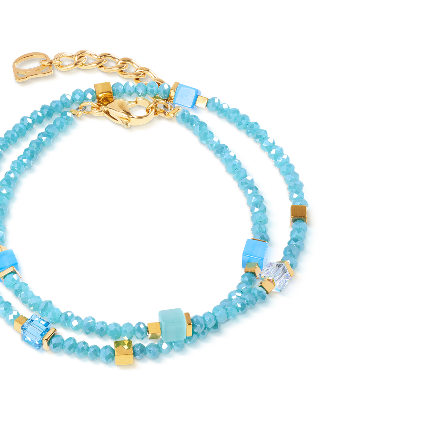 Joyful Colours Flex Bracelet gold-turquoise