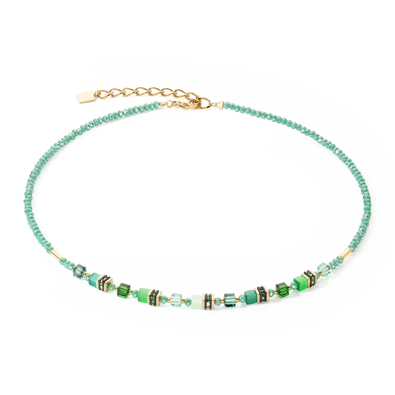 Necklace Mini Cubes green