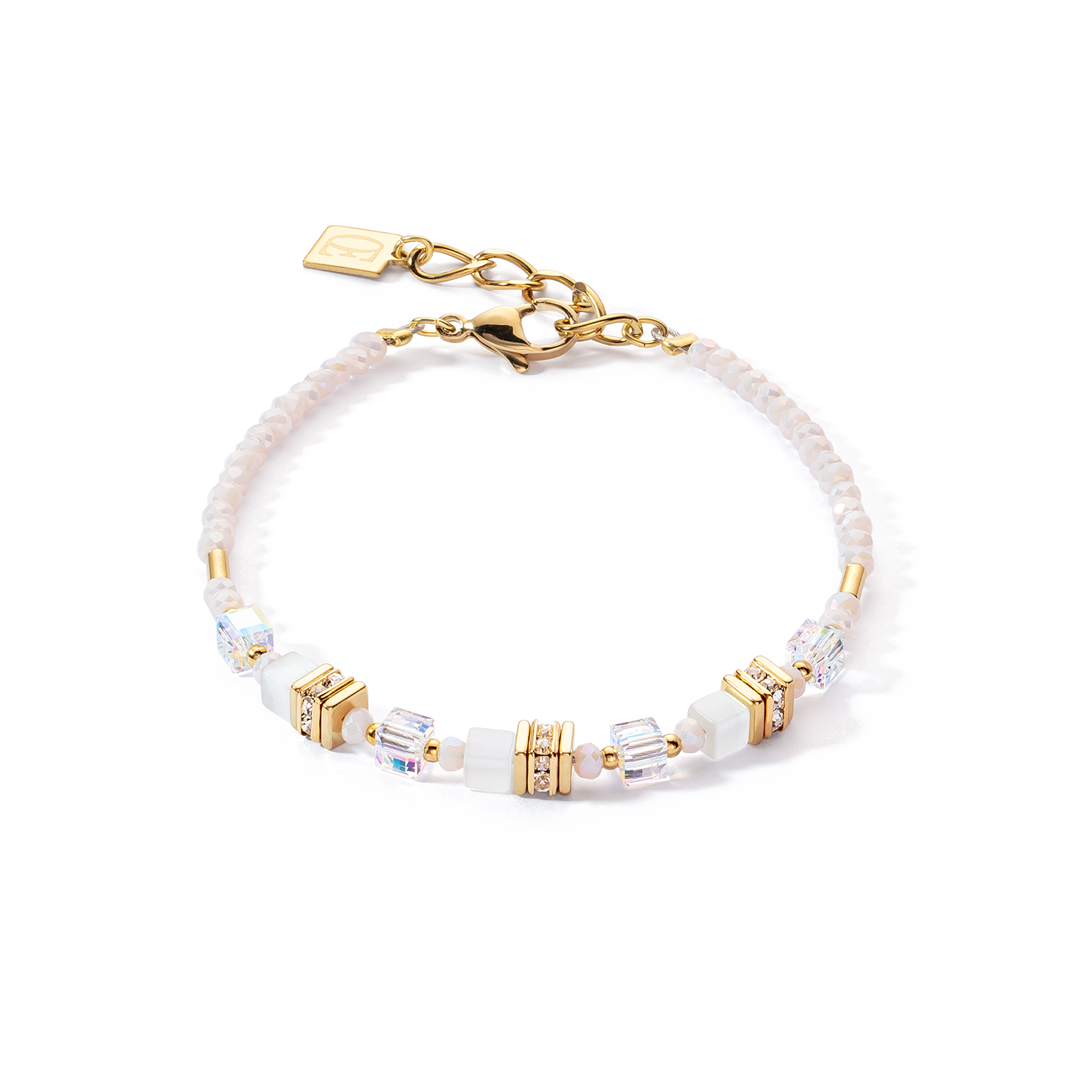 Mini Cubes bracelet gold