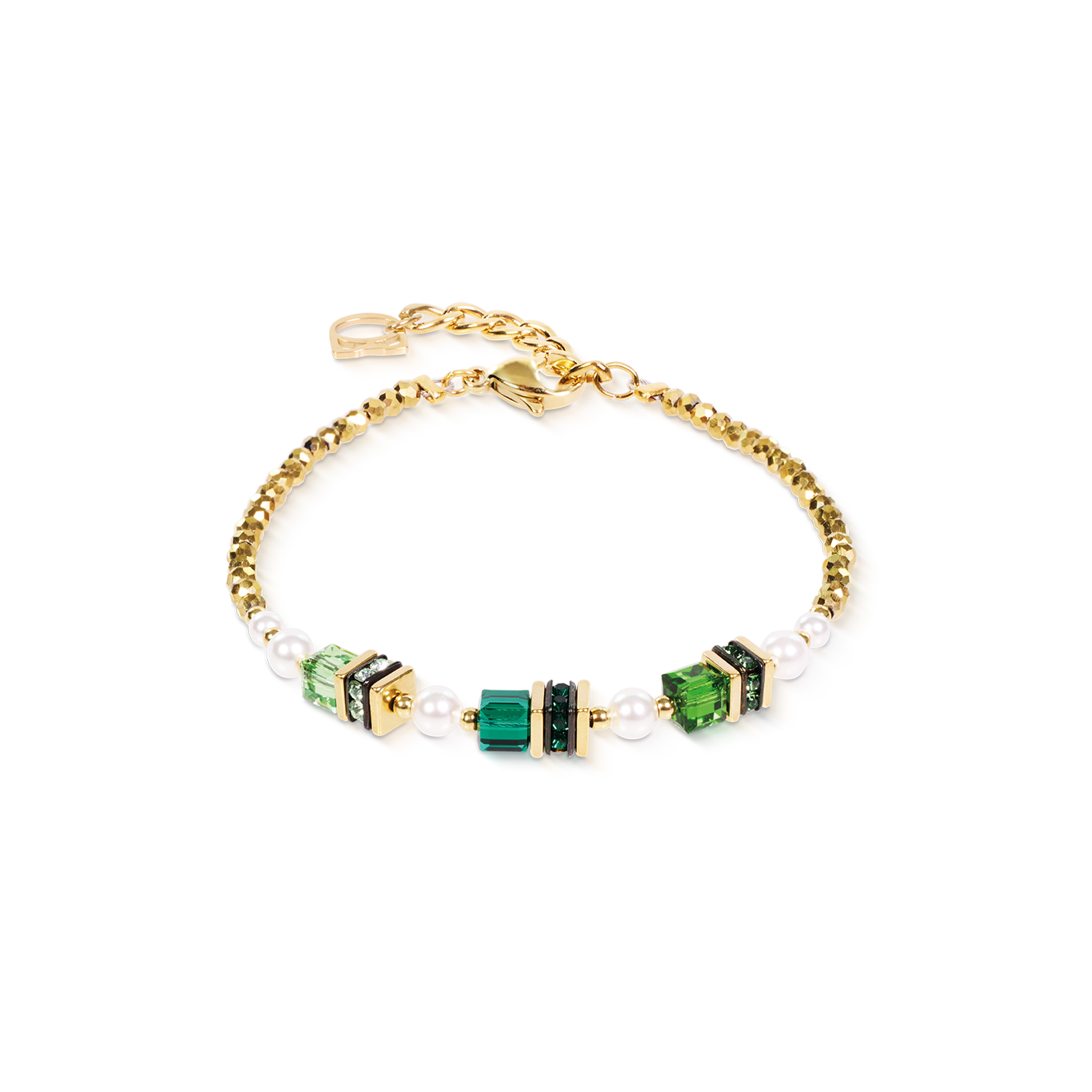 Bracelet Sparkling Princess gold-emerald