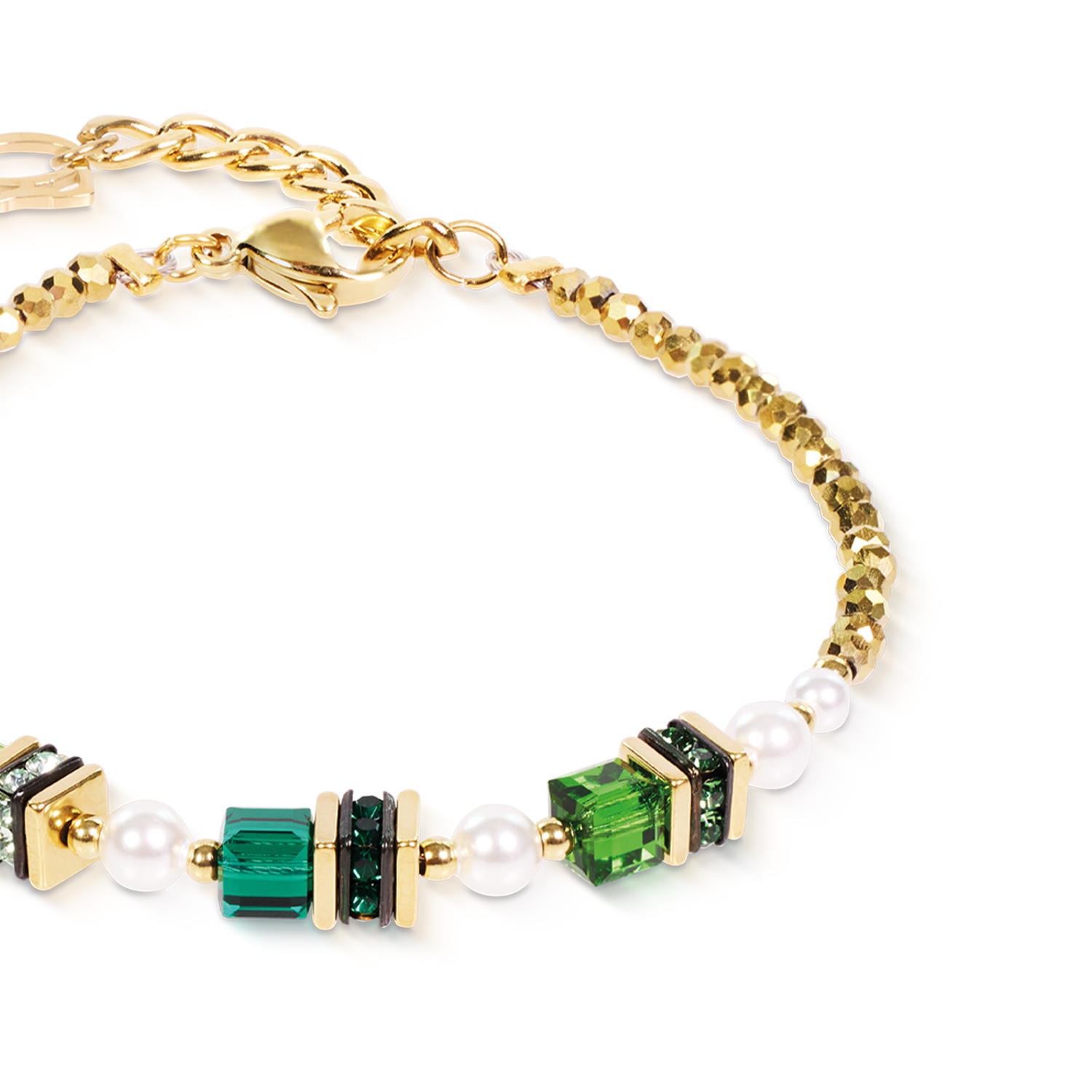Bracelet Sparkling Princess gold-emerald