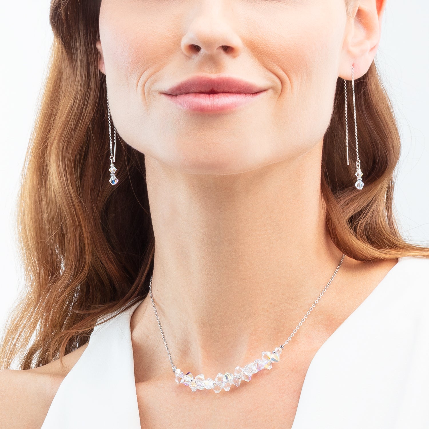 Necklace Dancing Crystals Pure silver-crystal