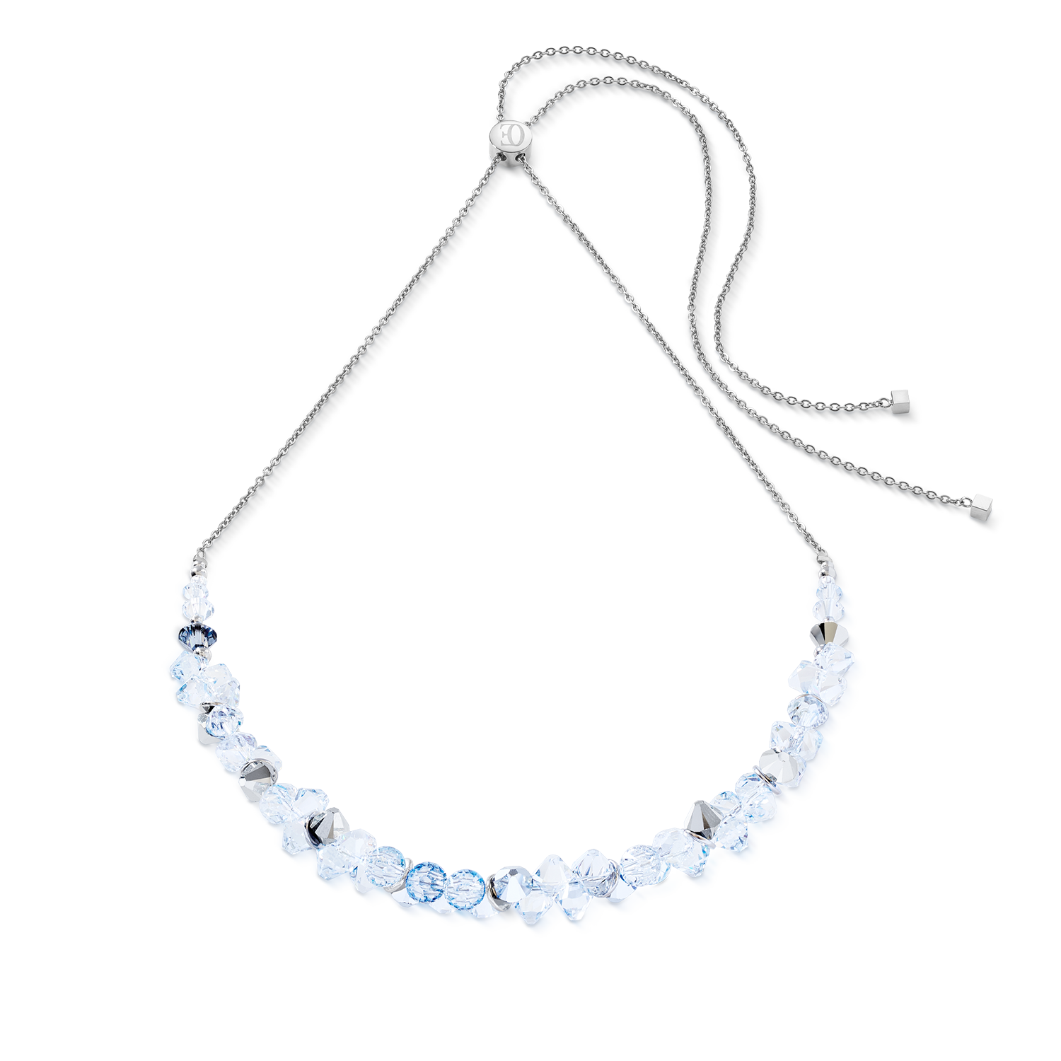 Dancing Crystals necklace silver-crystal