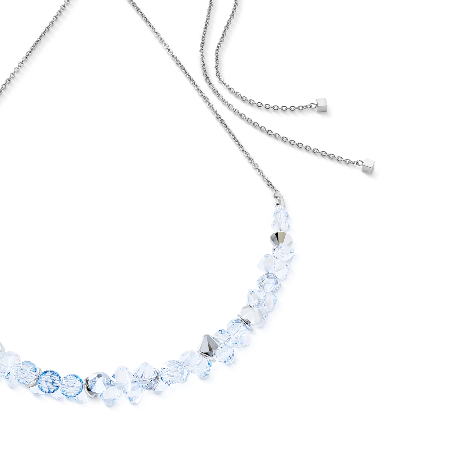 Dancing Crystals necklace silver-crystal