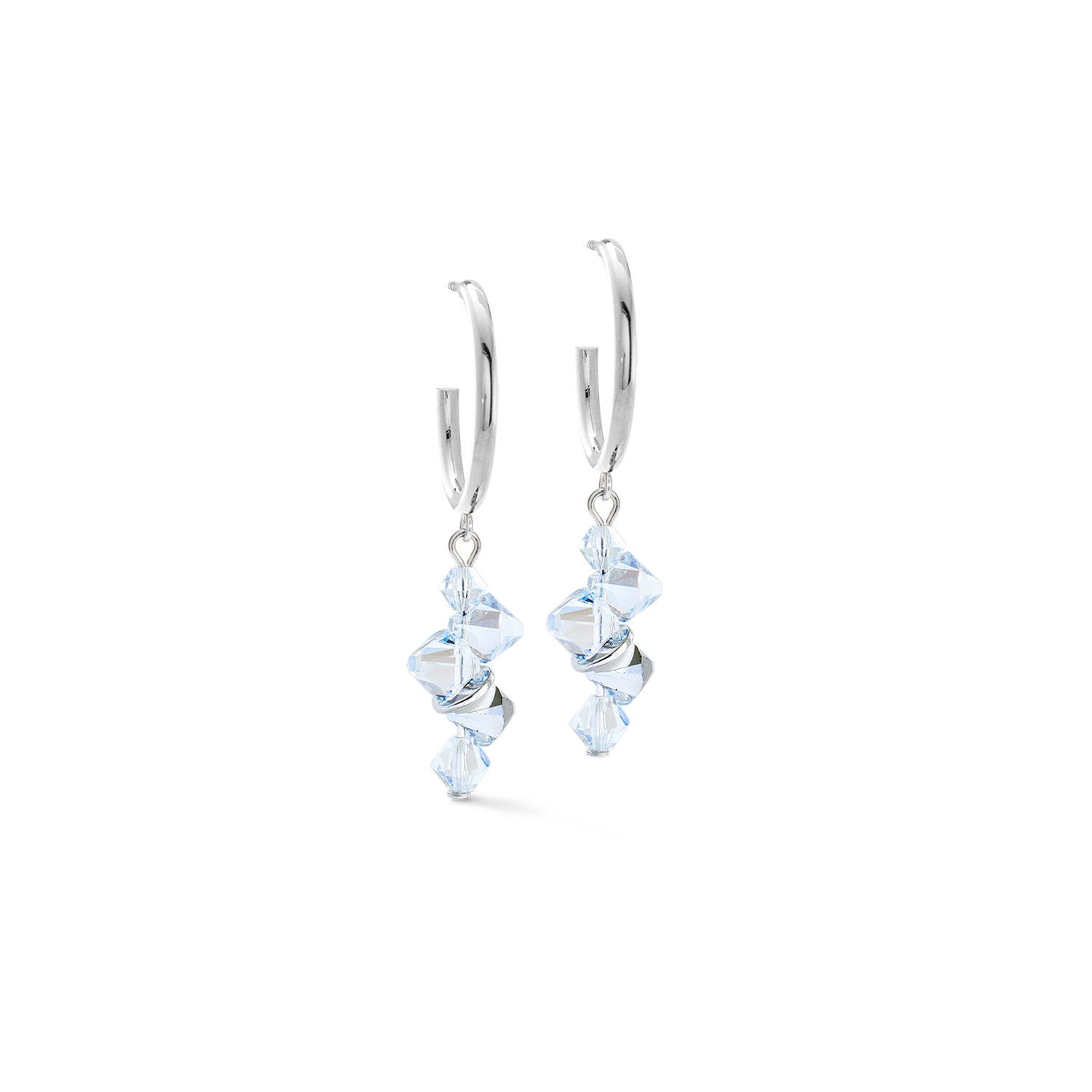 Dancing Crystals earrings silver-crystal