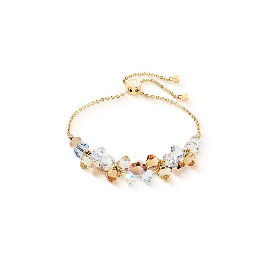 Dancing Crystals bracelet gold-beige