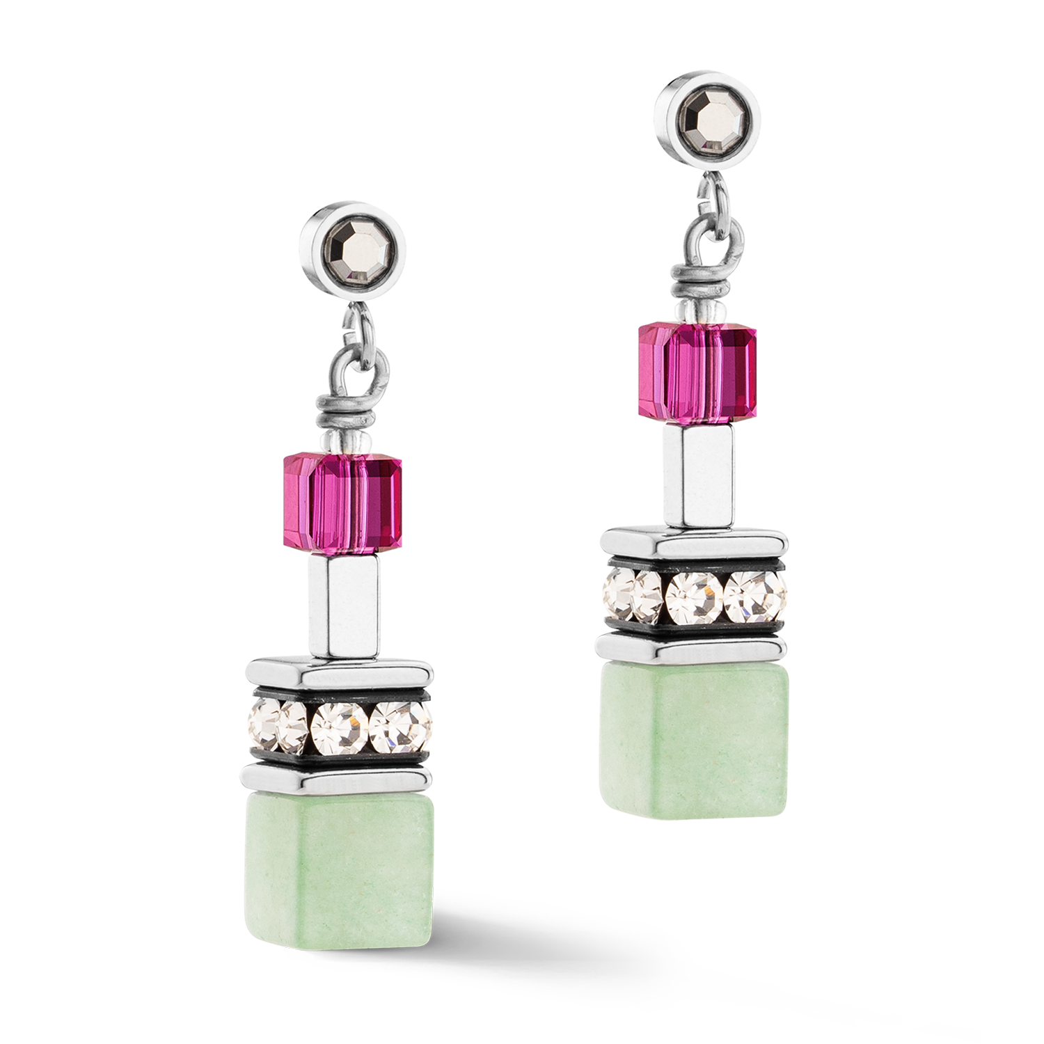 GeoCUBE® Fusion earrings Multicolour Gemstone