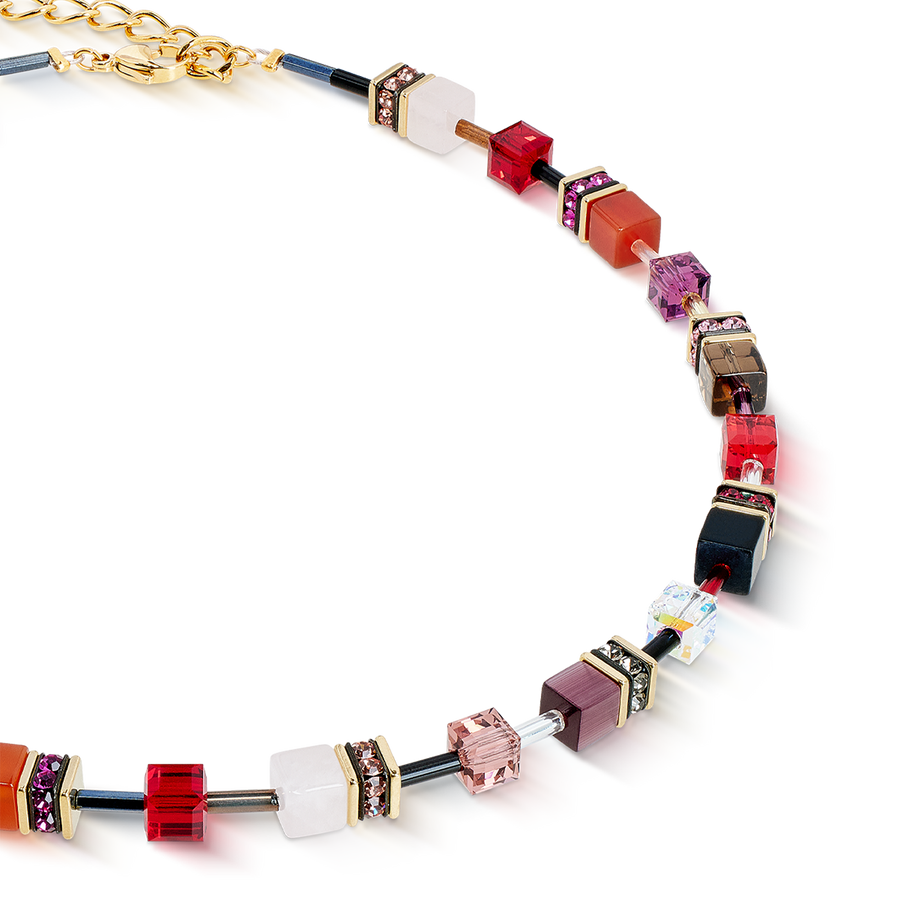 GeoCUBE® Iconic Precious necklace Festive red