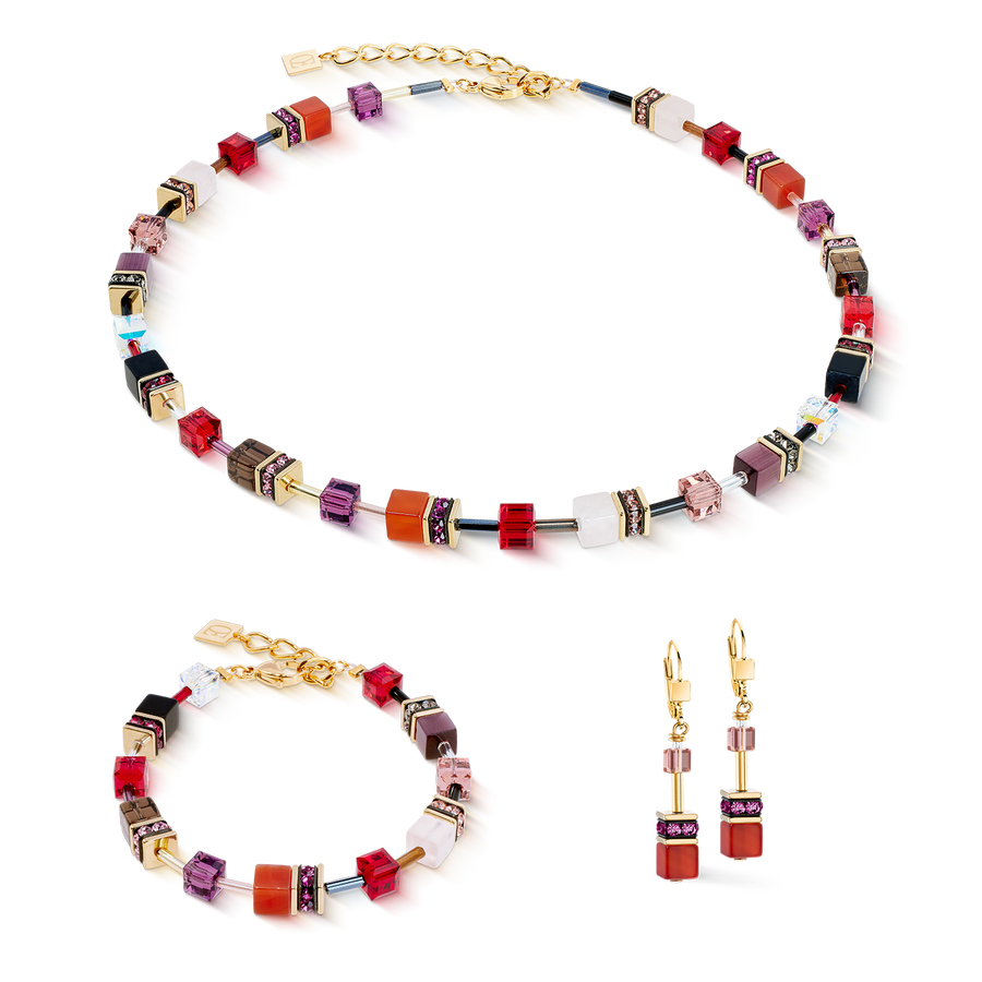 GeoCUBE® Iconic Precious necklace Festive red