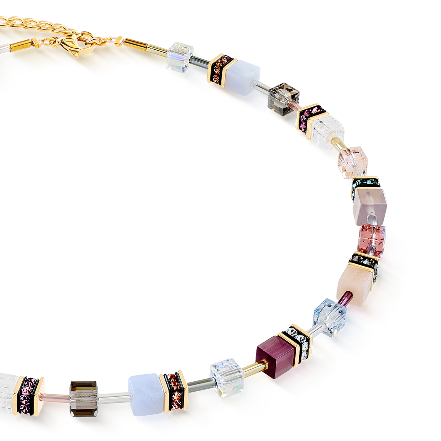 GeoCUBE® Iconic Precious necklace Golden Blush