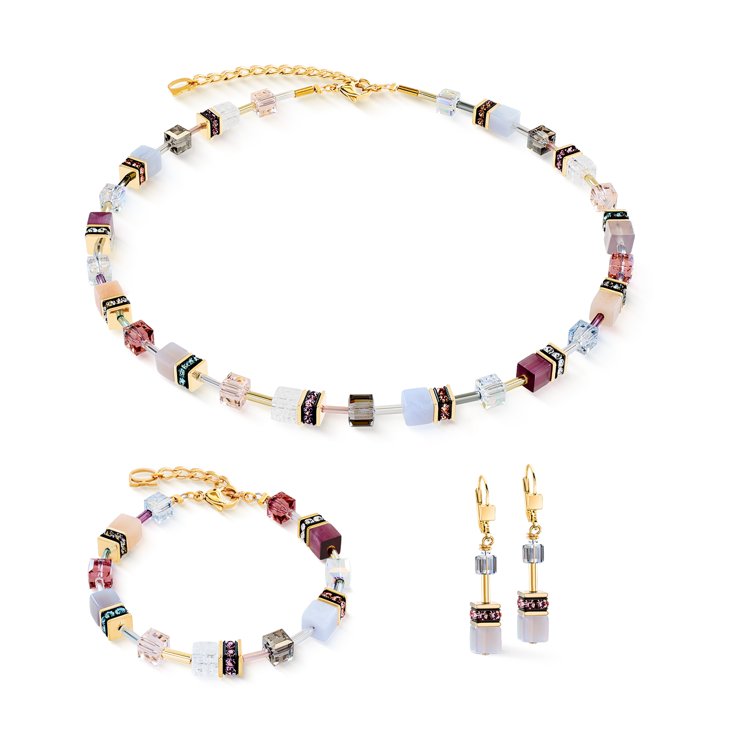 GeoCUBE® Iconic Precious necklace Golden Blush