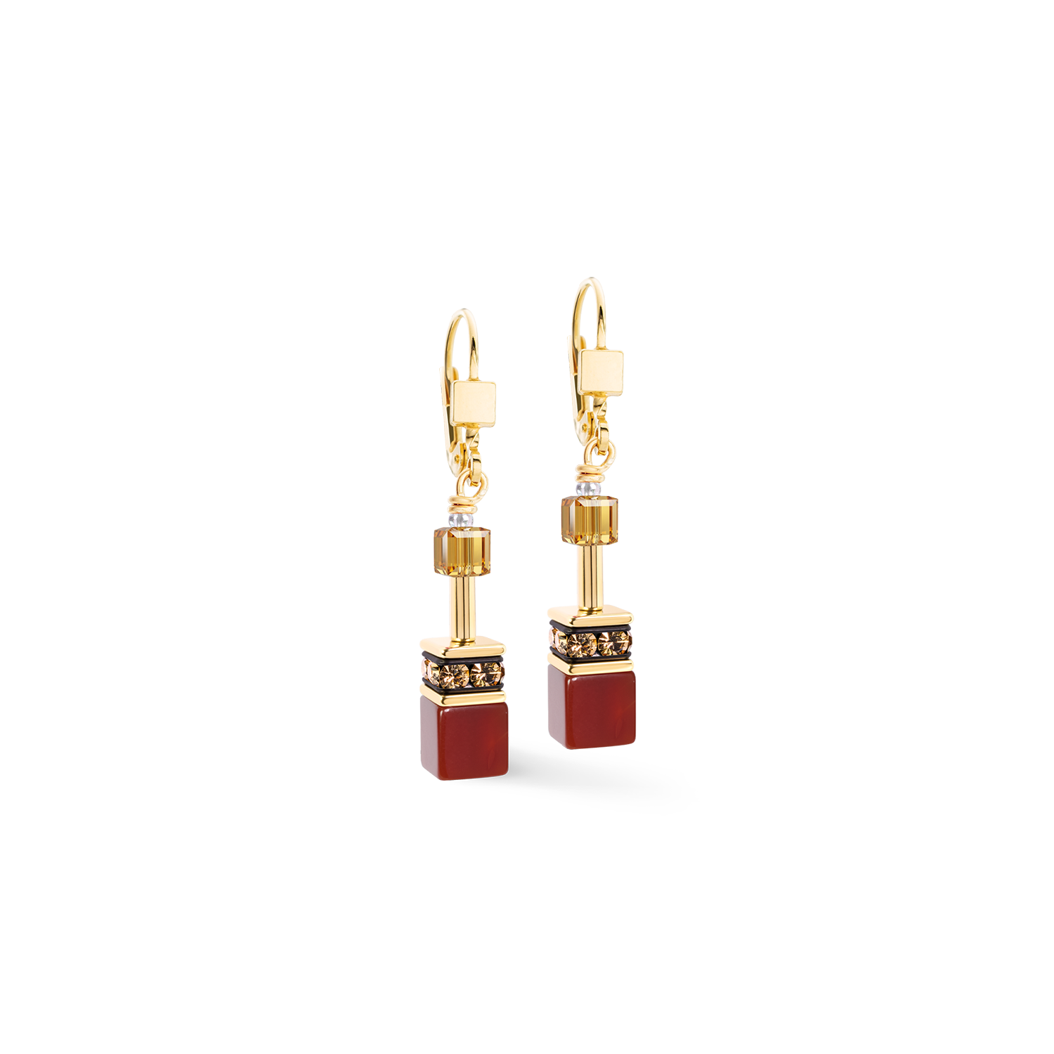 GeoCUBE® Iconic Precious Earrings Amber Glow