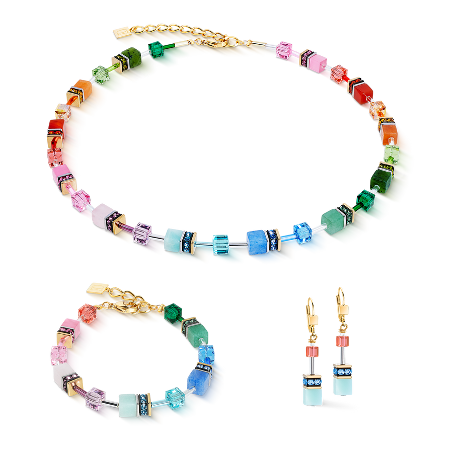 GeoCUBE® Iconic Precious earring Rainbow