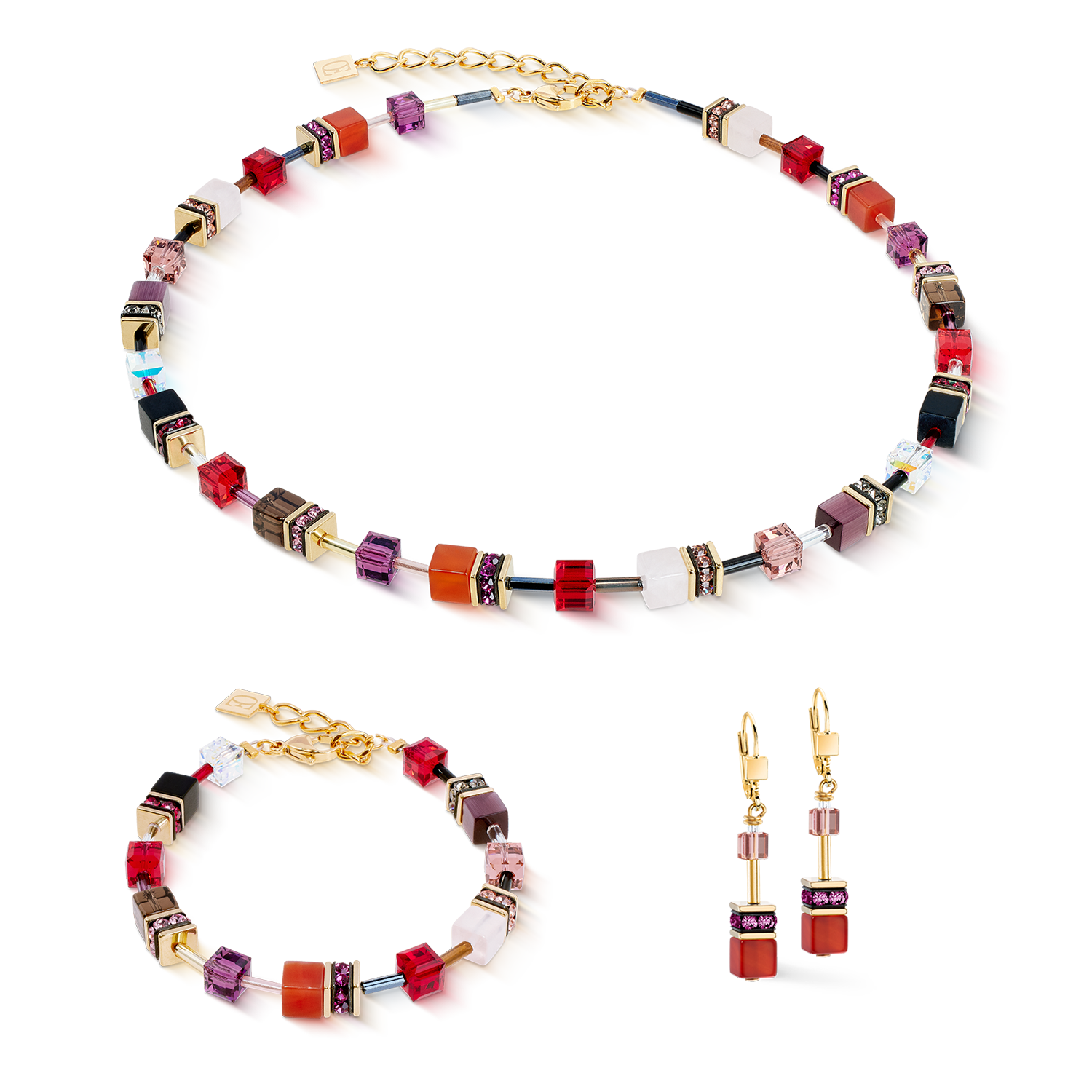 GeoCUBE® Iconic Precious bracelet Festive red