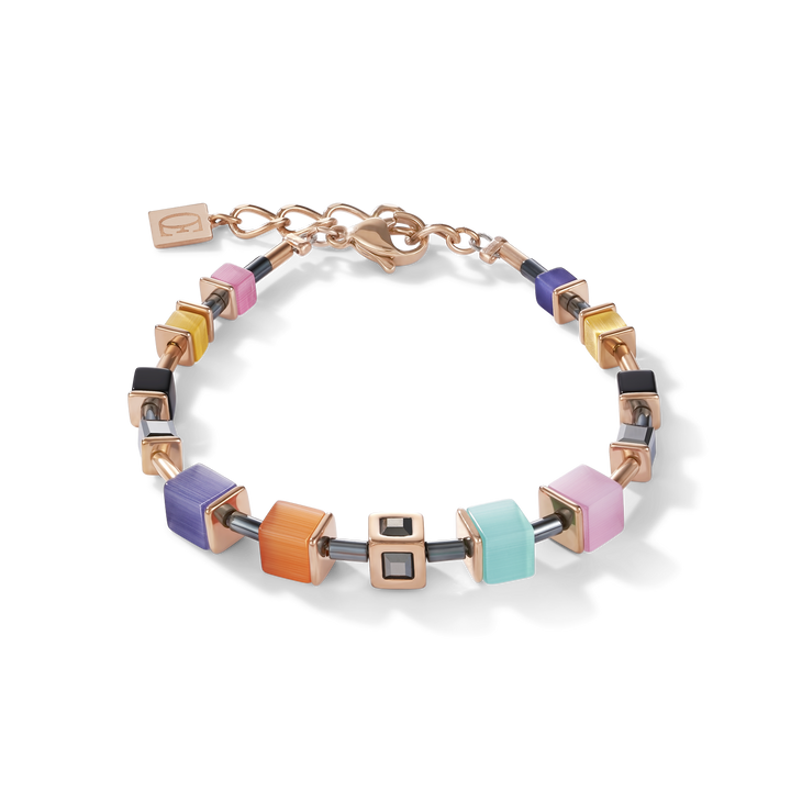 GeoCUBE® collier multicolour spring pastel
