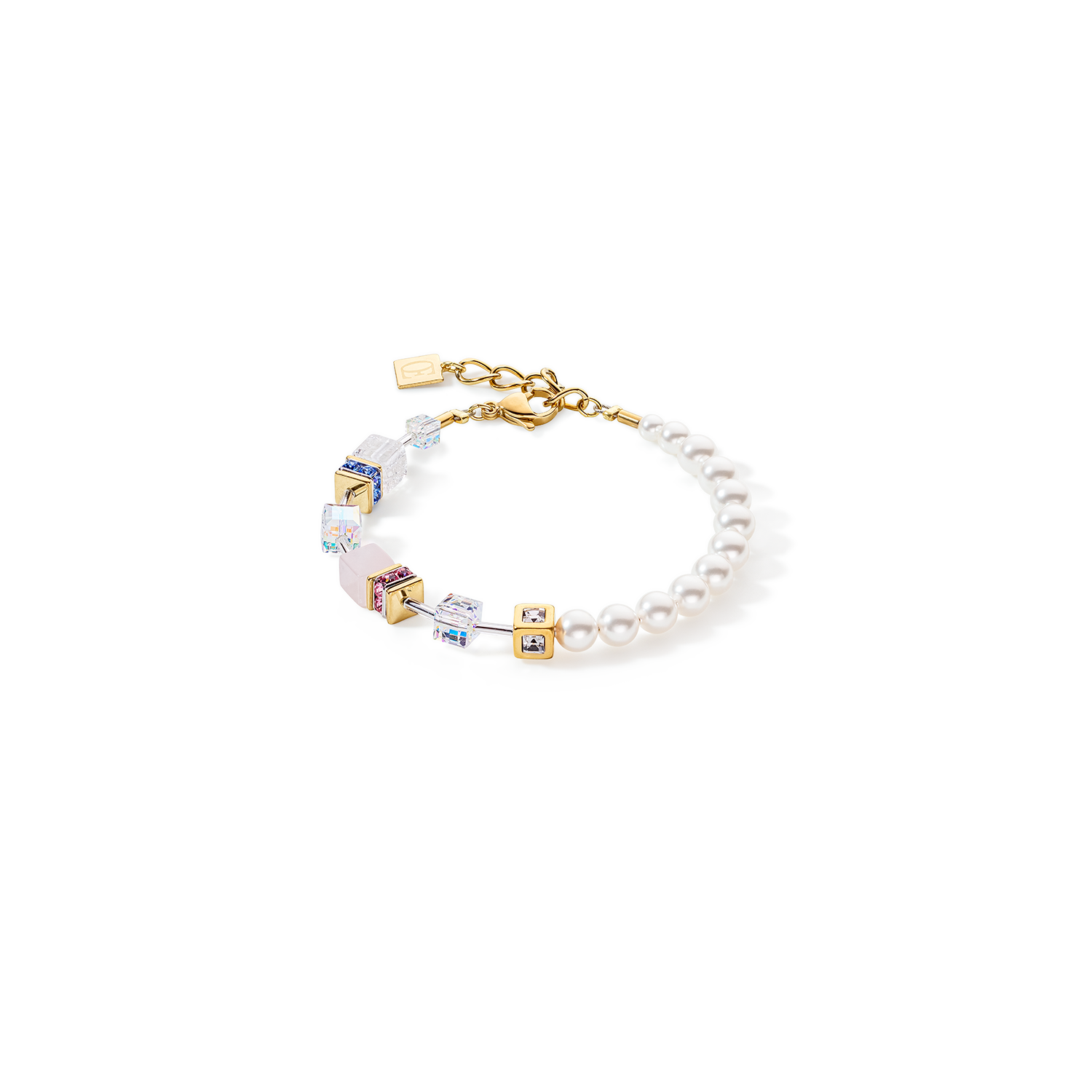 GeoCUBE® Precious Fusion Pearls bracelet multicolour pastel