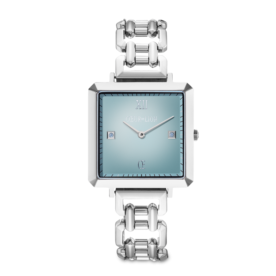 Watch Iconic Cube Ocean Cyan Statement silver