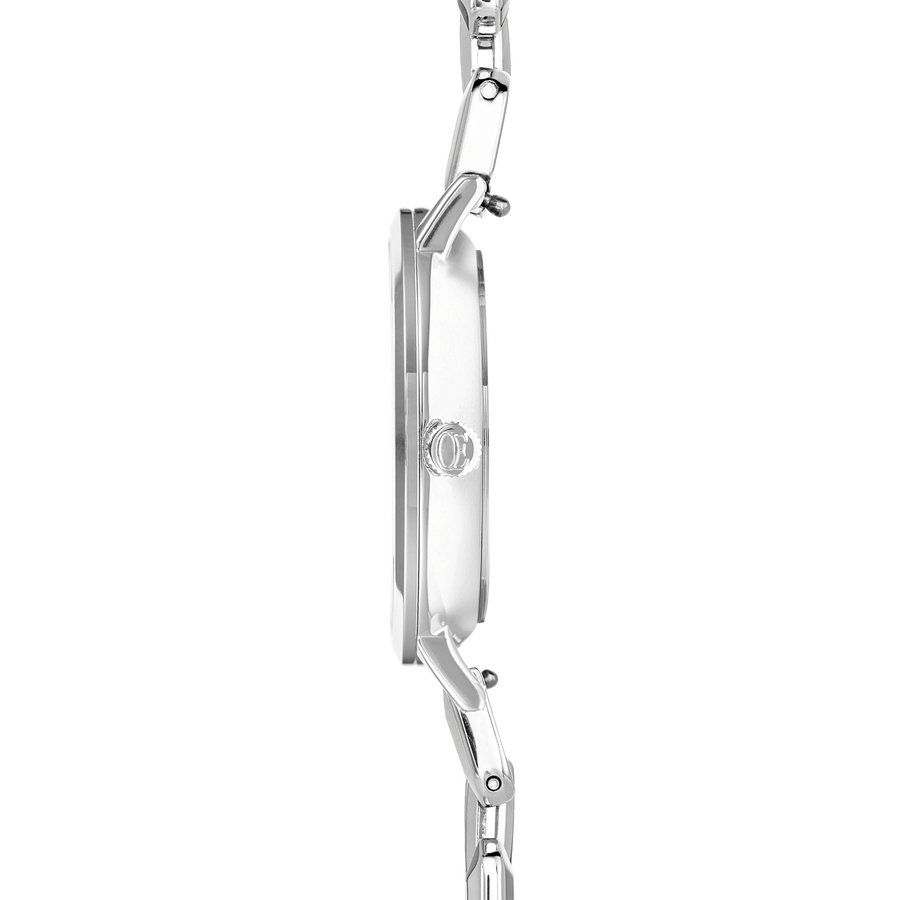 Watch Round Sparkling Mysterious Black Statement silver