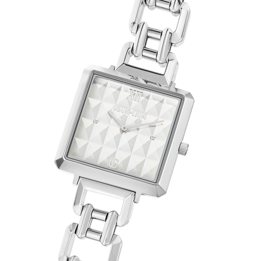 Watch Iconic Cube Spikes Statement Silver – COEUR DE LION (UK-WORLD)