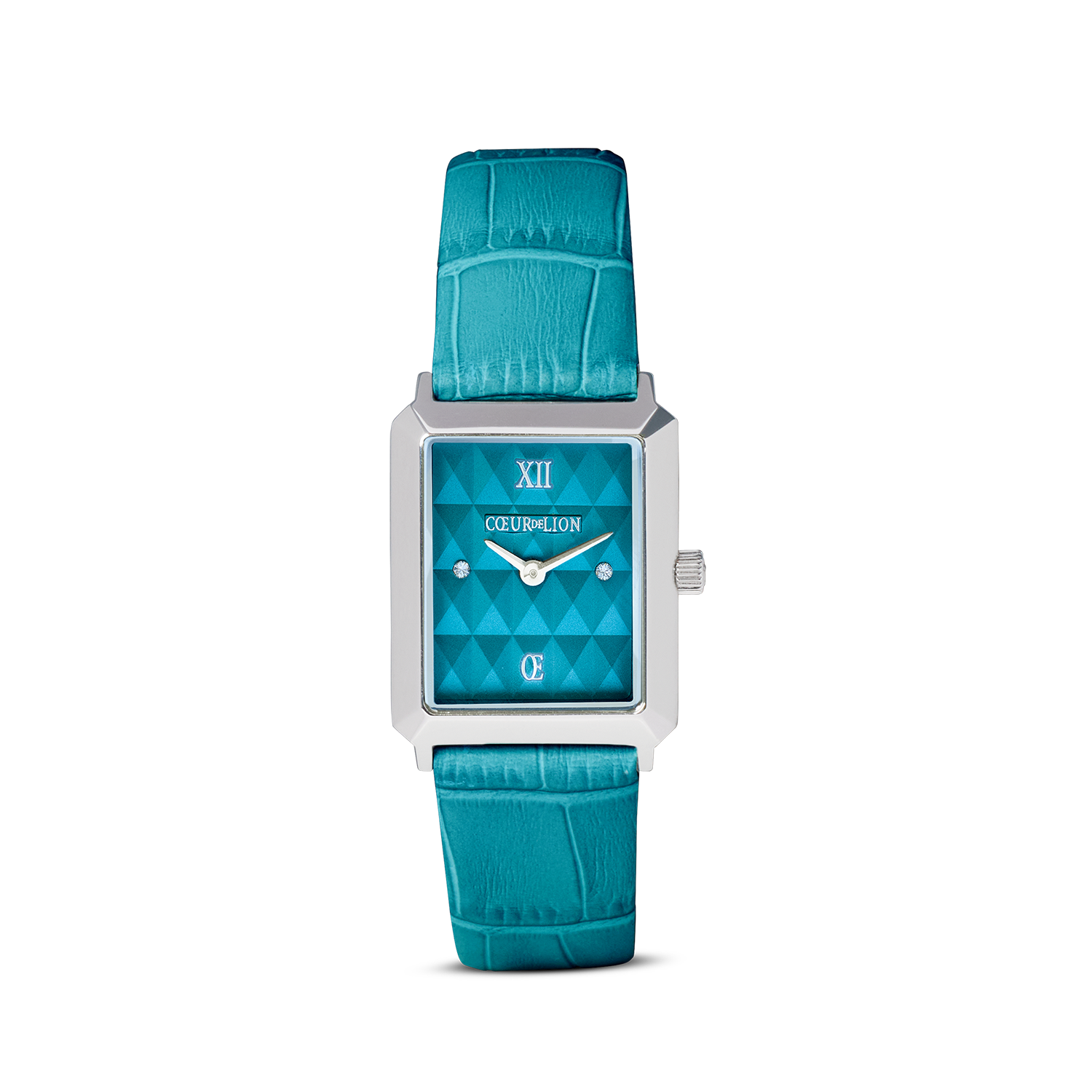 Gift Set Watch Iconic Spikes Transformative Teal Silver & Bracelet Wave Precious Flow silver-teal