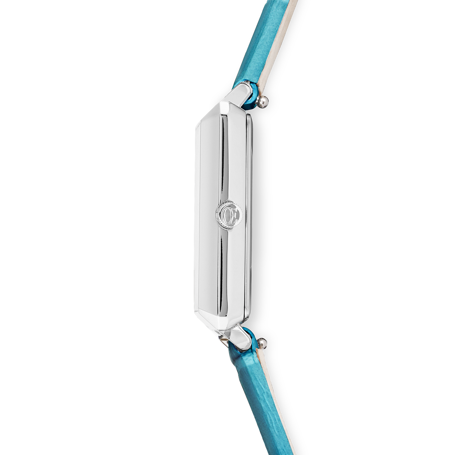 Watch Iconic Spikes Transformative Teal Silver Bracelet Leather