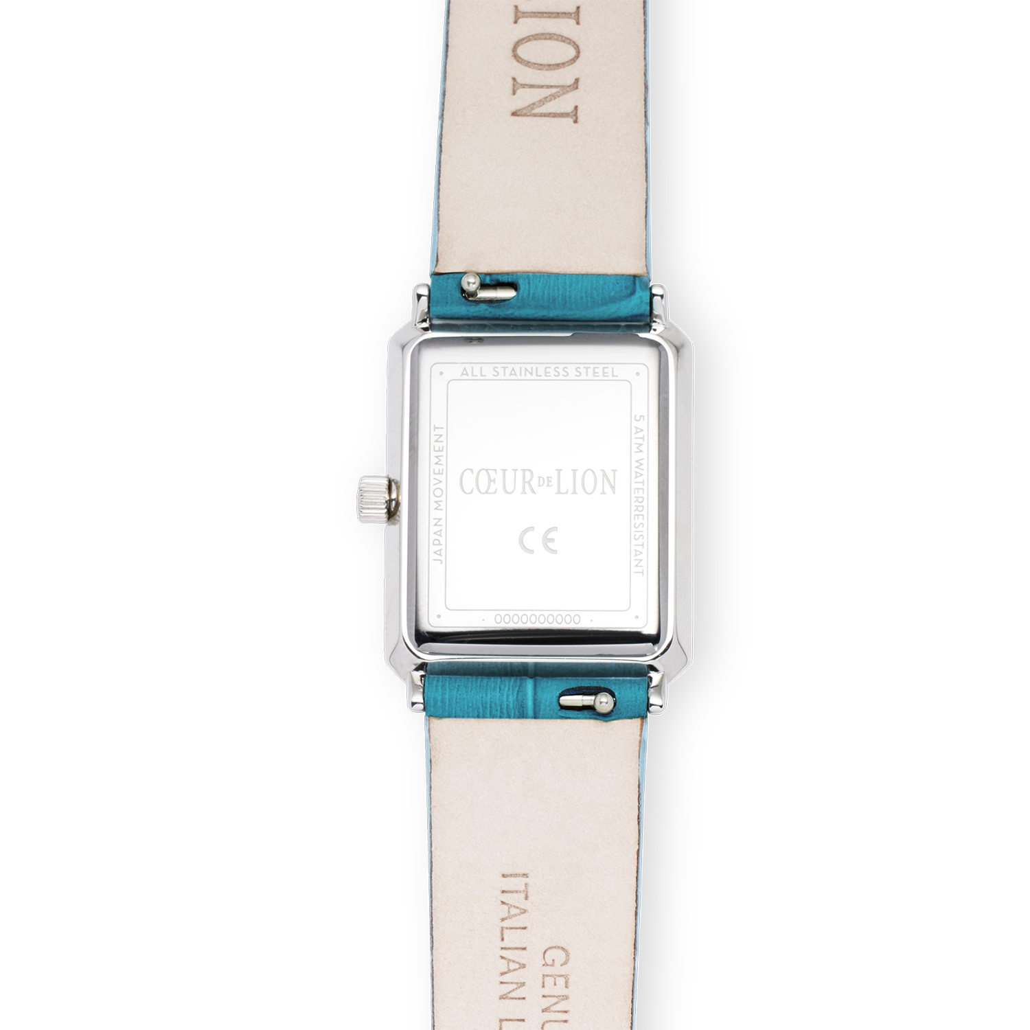 Watch Iconic Spikes Transformative Teal Silver Bracelet Leather