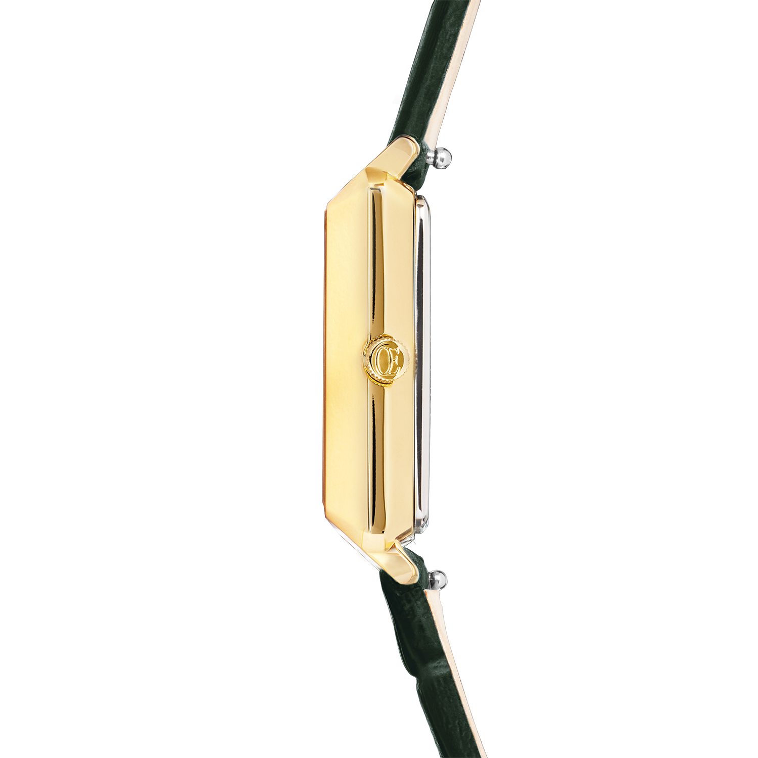 Iconic Spikes Watch Forest Green Leather Gold
