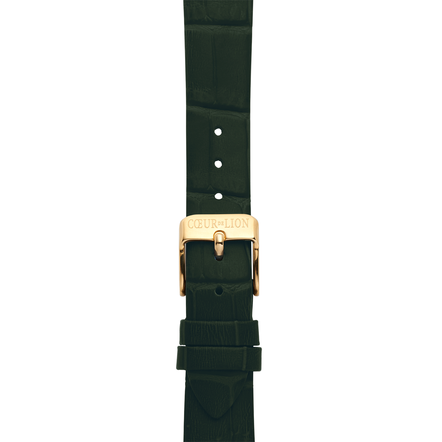 Iconic Spikes Watch Forest Green Leather Gold